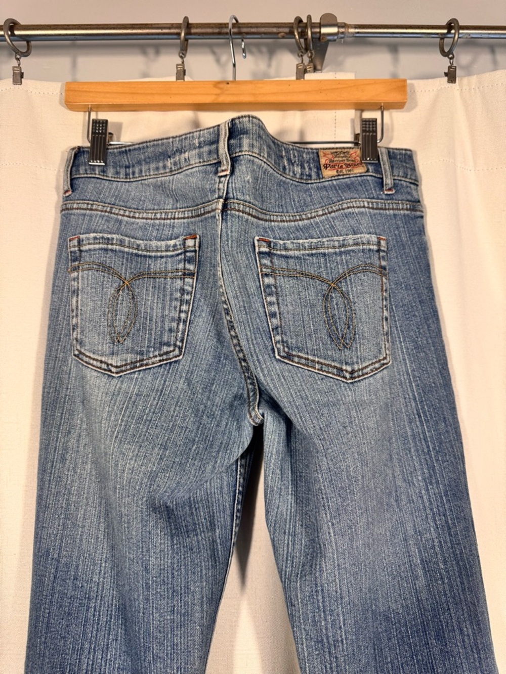 Paris Blues Y2K Low Rise Button Fly Bootcut Jeans - Picture 4 of 8